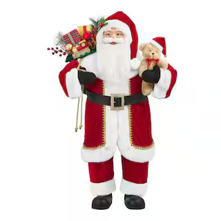 3 ft Santa with Presents and Bear | The Home Depot