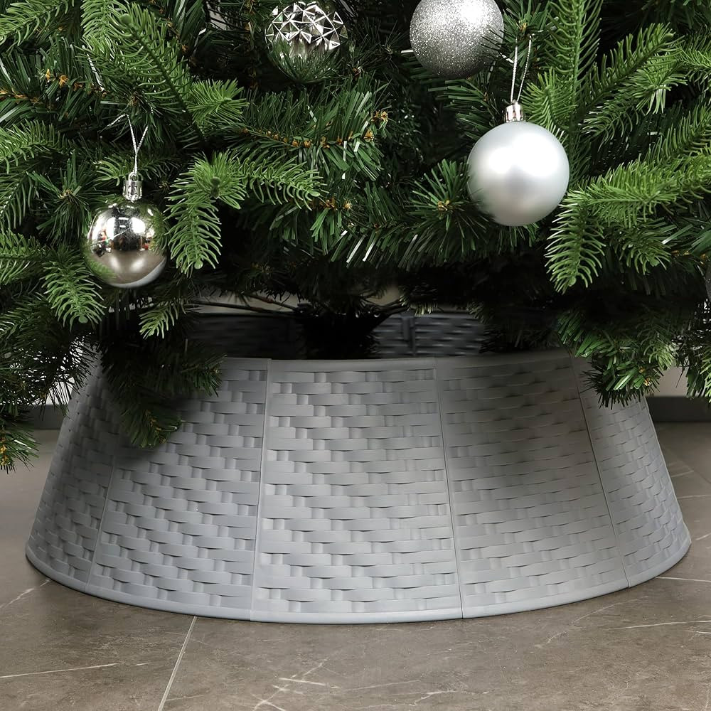 Blissun Christmas Tree Collar, 28.7" D Round Plastic Christmas Tree Ring, Christmas Tree Skirt fo... | Amazon (US)