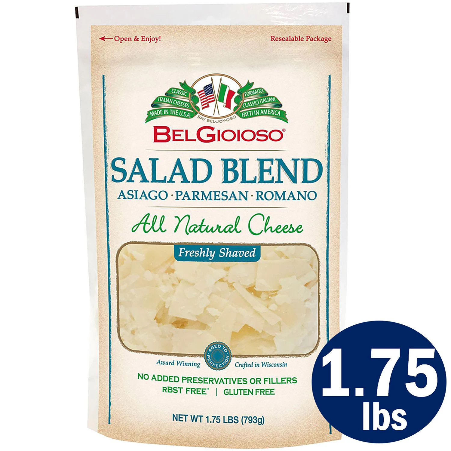 BelGioioso Shaved Cheese Blend 1.75 lbs. | Sam's Club