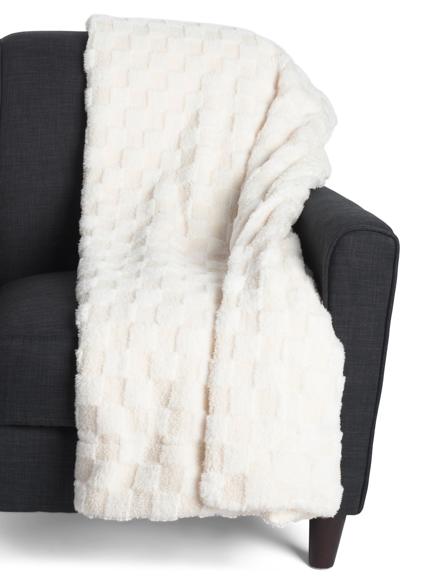 Checkerboard Throw With Sherpa Back | Marshalls
