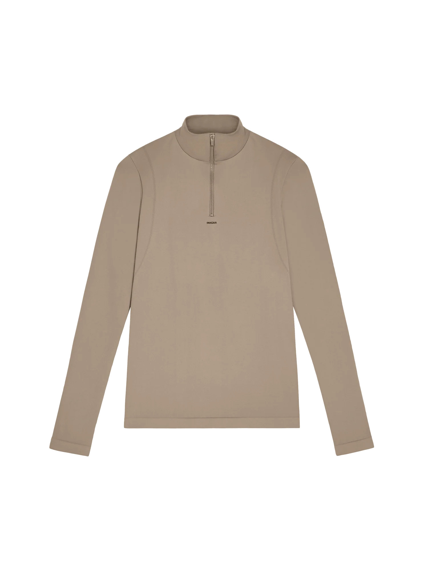 Women’s Activewear 2.0 Long Sleeve Zipped Top - Taupe - Pangaia | The Pangaia (EU, UK, AUS)