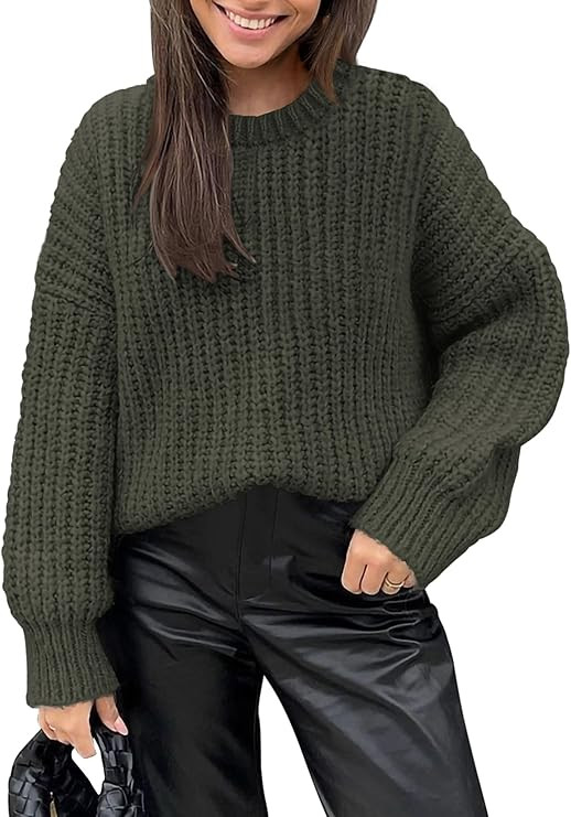 PRETTYGARDEN Women's Fall Sweaters Casual Long Sleeve Pullover Crewneck Ribbed Knit Jumper Tops P... | Amazon (US)