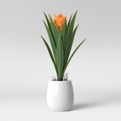 Faux Flower Plant in Pot White/Green - Opalhouse&#8482; | Target