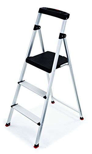 Rubbermaid RMA-3 3 Light Weight Aluminum Step Stool with Project Top, Silver | Amazon (US)