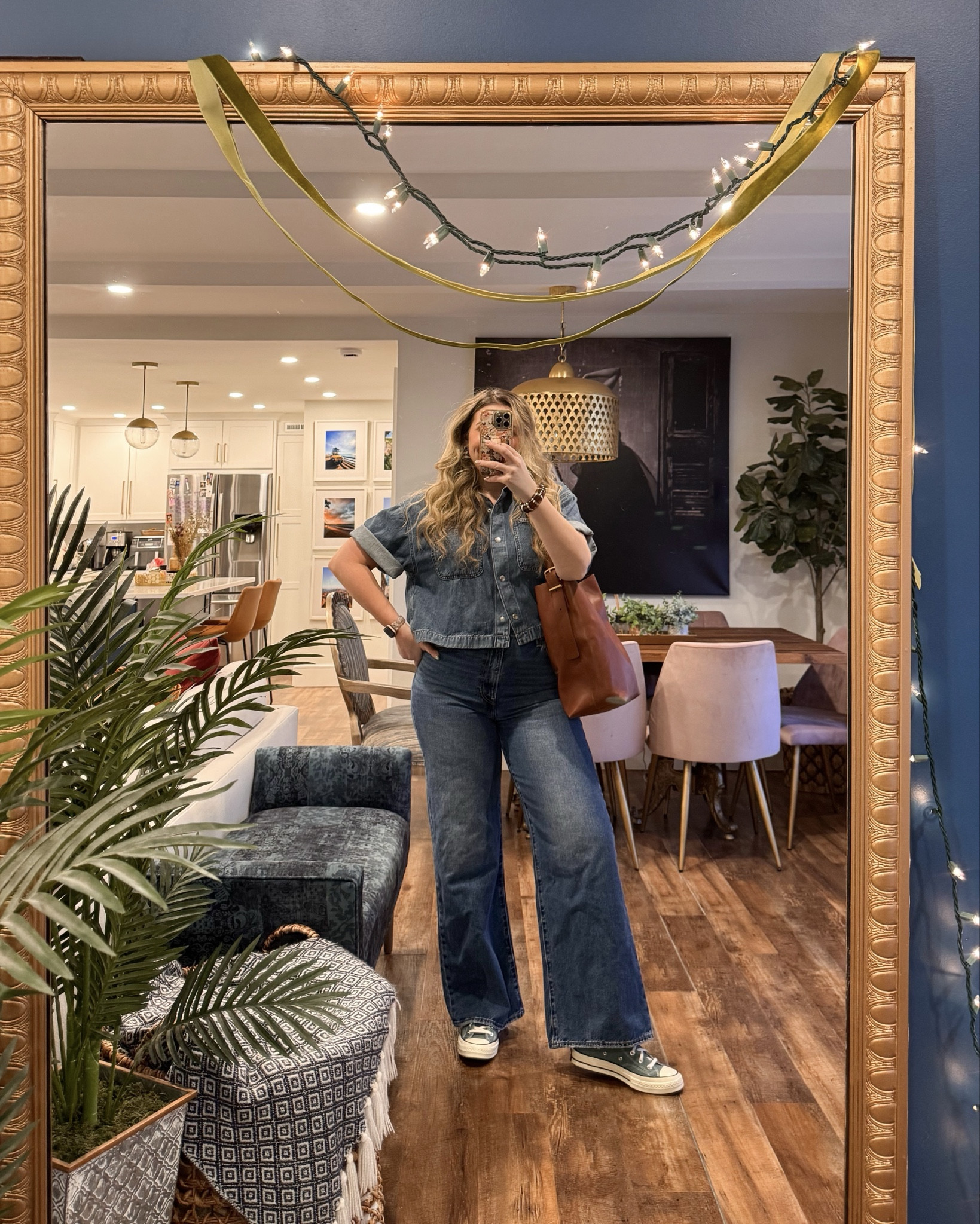 double denim, Canadian tuxedo. Madewell Insiders Event. Everything 25% off! Wearing a large in the denim shirt and 31 in the jeans from levis. spring outfits 2026 

 #LTKootd #LTKSeasonal #LTKMidsize