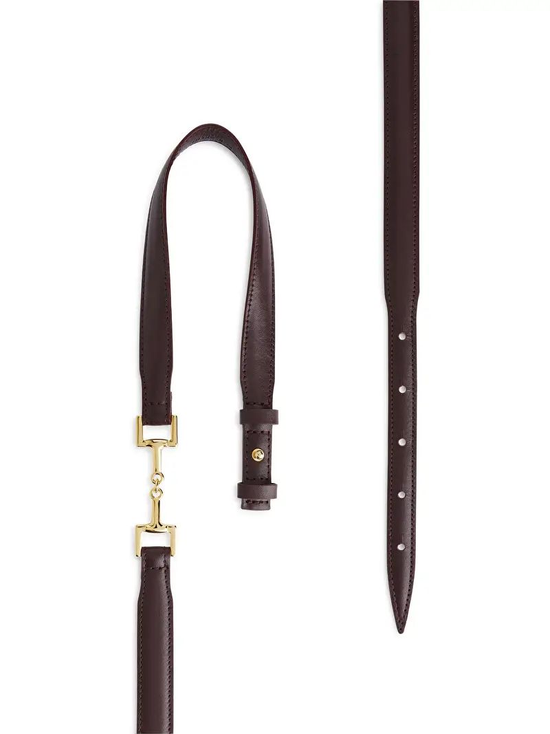 Horsebit Buckle Leather Belt | ARKET