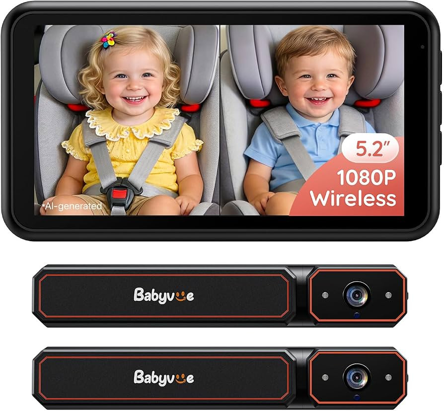 Babyvue BV6PRO Wireless Dual Car Camera Baby Monitor Fast Setup | Amazon (US)