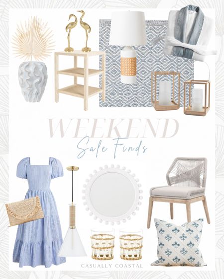 The Best Weekend Sale Finds!
-
Coastal home decor on sale, weekend sales, sale finds, coastal style, coastal decor, coastal style, beach house style, beach home, beach house decor, beach house furniture, home decor sale, small pendant light, coastal pendant light, kitchen island pendant light, brass pendant lighting, straw clutch, woven clutch, tiered midi dress with puff sleeves,  striped midi dress, blue midi dress, blue floral pillow cover, coastal pillow, rope side chairs, dining chairs on sale, dining room furniture, resort trim robe, Mother’s Day gift ideas, gifts for her, petite Lindy mirror, wall mirror, coastal mirrors, white mirrors, round mirrors, Ballard designs mirrors, brass decor, console table decor, island wrapped tumbler white, woven drinking glasses,,capri frosted glass & acacia wood outdoor lantern, ebbtide rug, coastal rug, blue & white rugs, coastal rugs, Serena & Lily rugs, living room rug, 8x10 rugs, 5x8 rugs, 9x12 rugs, dining room rugs, living room end table, side table, palm arrangement, stoneware vase, cylindrical table lamp, white vases, textured vases, wavy vases, palm stems, blue & white pillow covers, block print pillow covers, spring pillow covers, gifts for her, cane lamps, coastal lighting, white lamps, designer look for less 

#LTKhome #LTKsalealert #LTKstyletip