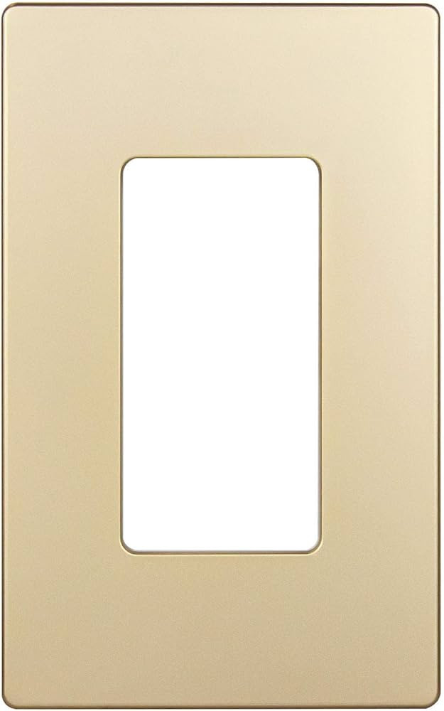 ENERLITES 1-Gang Gold Screwless Decorator Switch Outlet Wall Plate Cover | Amazon (US)