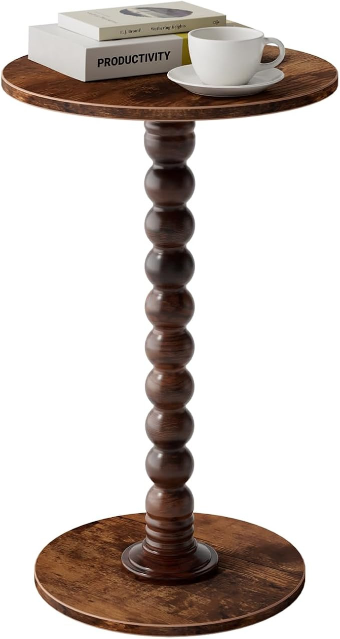 Drink Table, Drink Tables for Small Spaces, Modern Accent Nightstand with Solid Wood Leg for Livi... | Amazon (US)