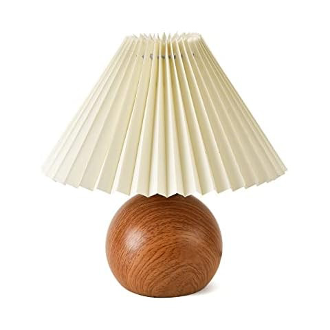 Vintage Style Pleated Table Lamp, Ins DIY Ceramic Table Lamp, Home Decor Creative Pleated Lamp wi... | Amazon (US)