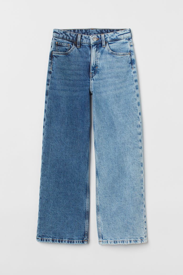 H & M - Wide High Jeans - Blue | H&M (US)