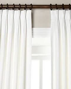 Silk n Drapes and More 100% Linen Pinch Pleated Lined Window Curtain Panel Drape (White, 27" W X ... | Amazon (US)