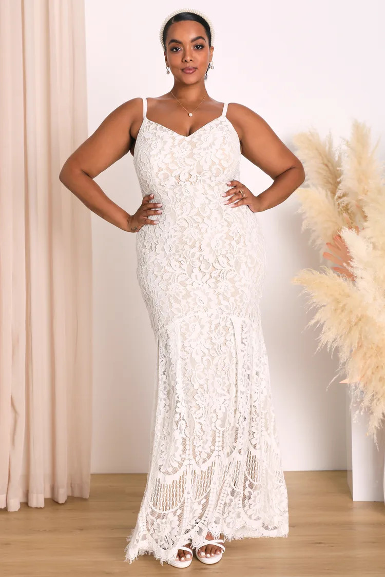 Flynn White Lace Maxi Dress | Lulus