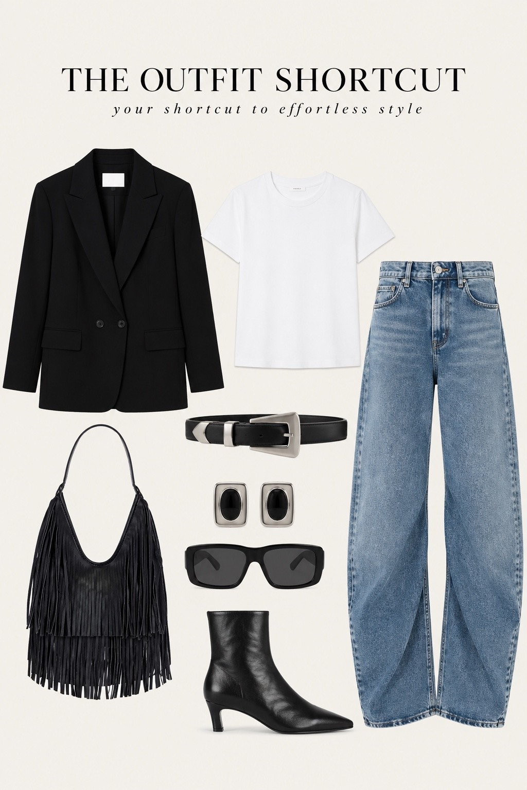 this is exactly how I want to dress for fall…trendy jeans, a blazer, a white tee and then a few pieces that make the whole thing way less basic and more Parisian. The fringe bag is so good.

#LTKOver40 #LTKWorkwear #LTKdayinmylife