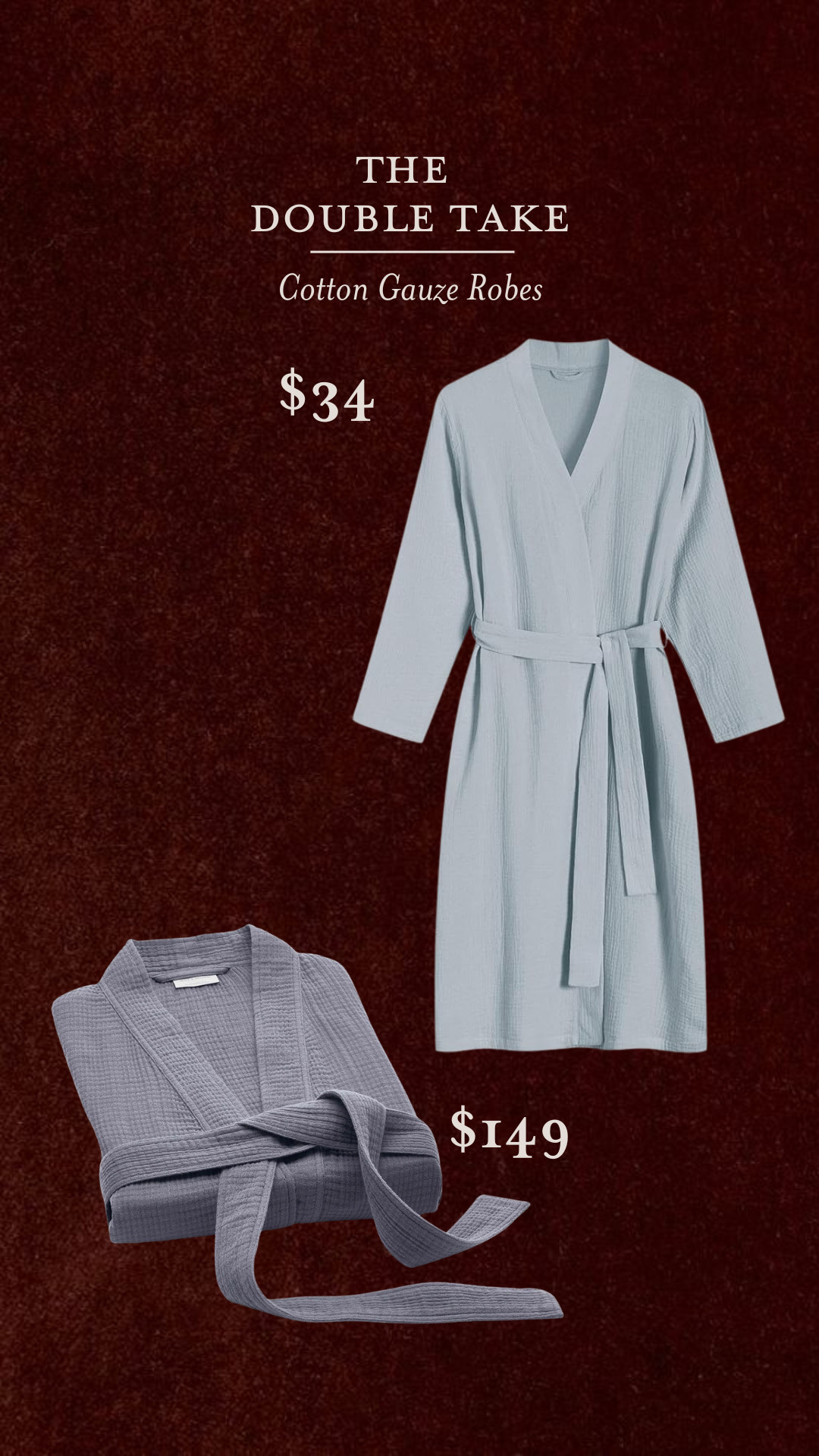 The Double Take: Cotton Gauze Robes 🤍

 

#LTKmorningroutine #LTKselfcare #LTKSeasonal