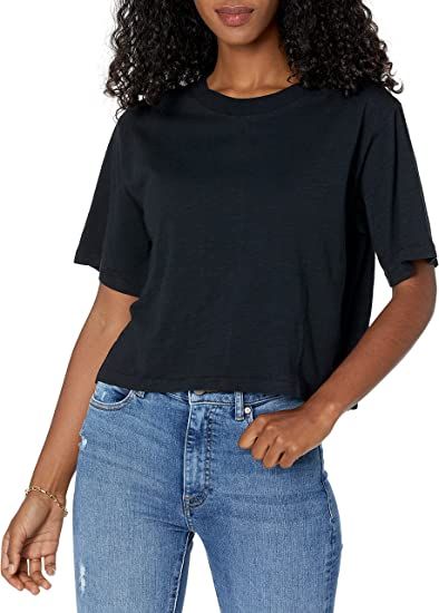 The Drop Women's Sydney Short-Sleeve Cropped Crewneck T-Shirt | Amazon (US)