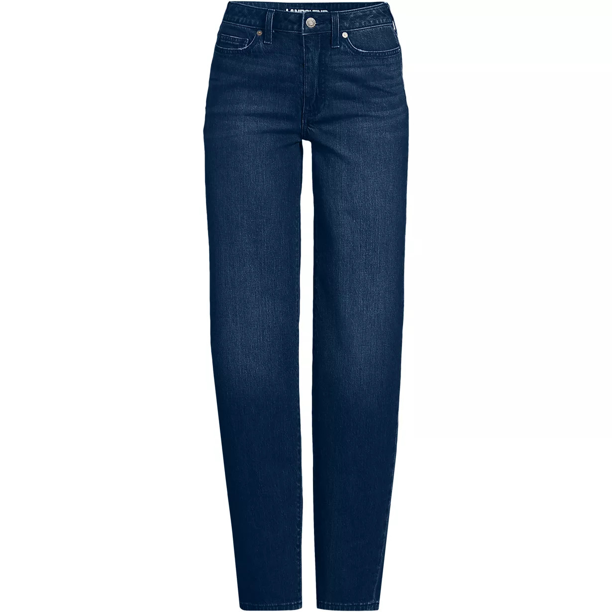 Women's Soft Denim Mid Rise Relaxed Straight Leg Jeans | Lands' End (US)