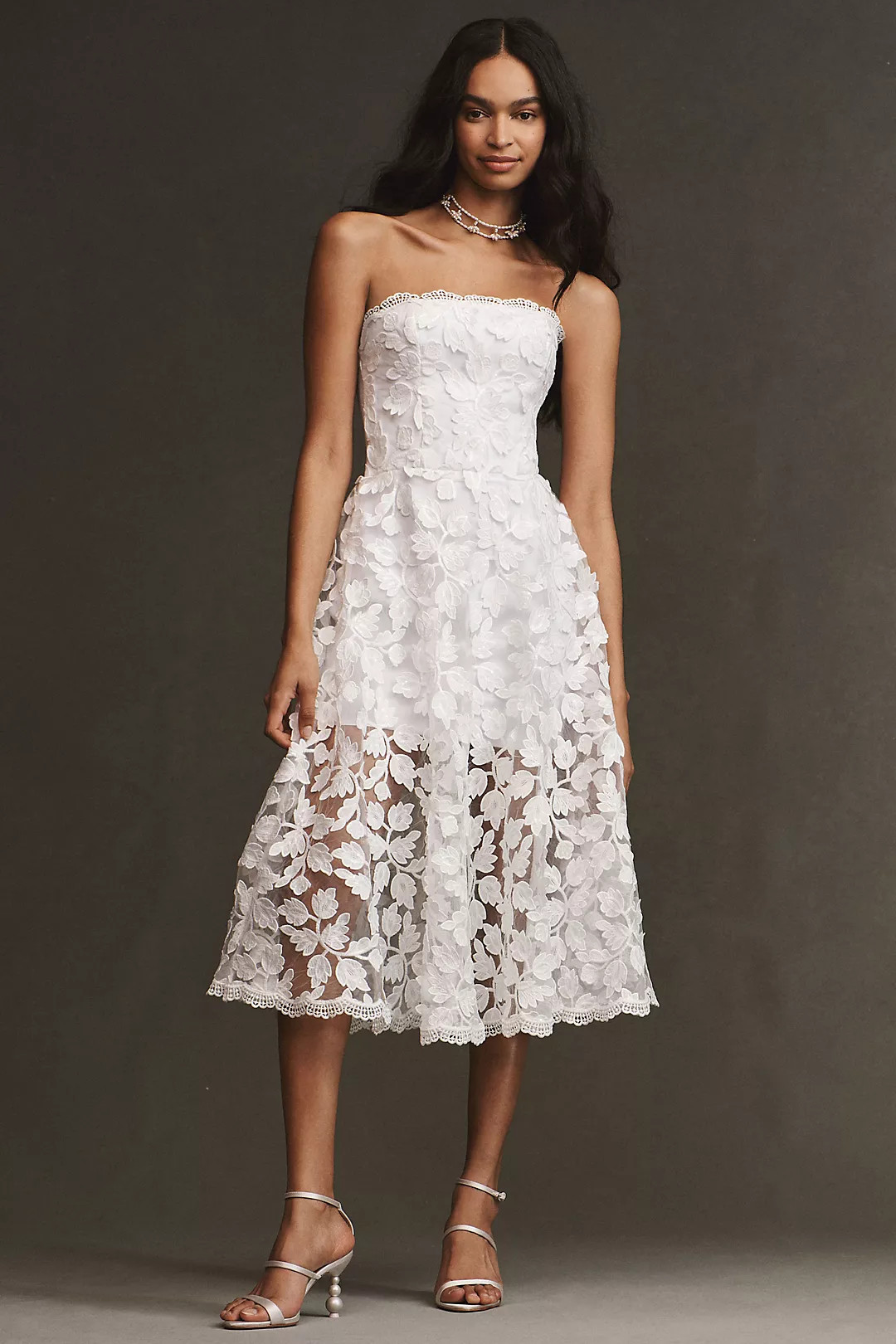 Helsi Florence Strapless A-Line Midi Dress | Anthropologie (US)