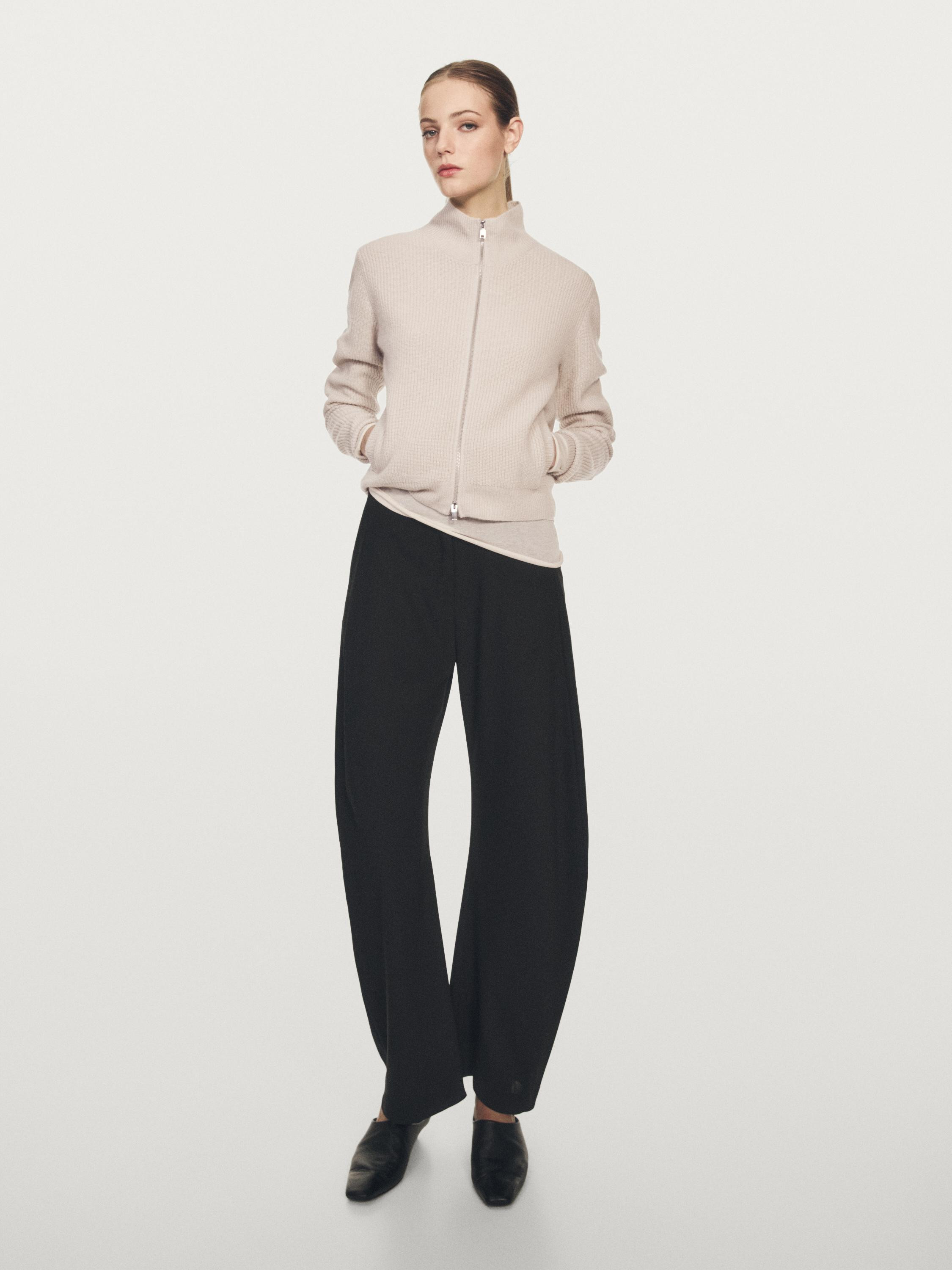 Cardigan aus 100 % Kaschmir mit Reißverschluss | Massimo Dutti DE