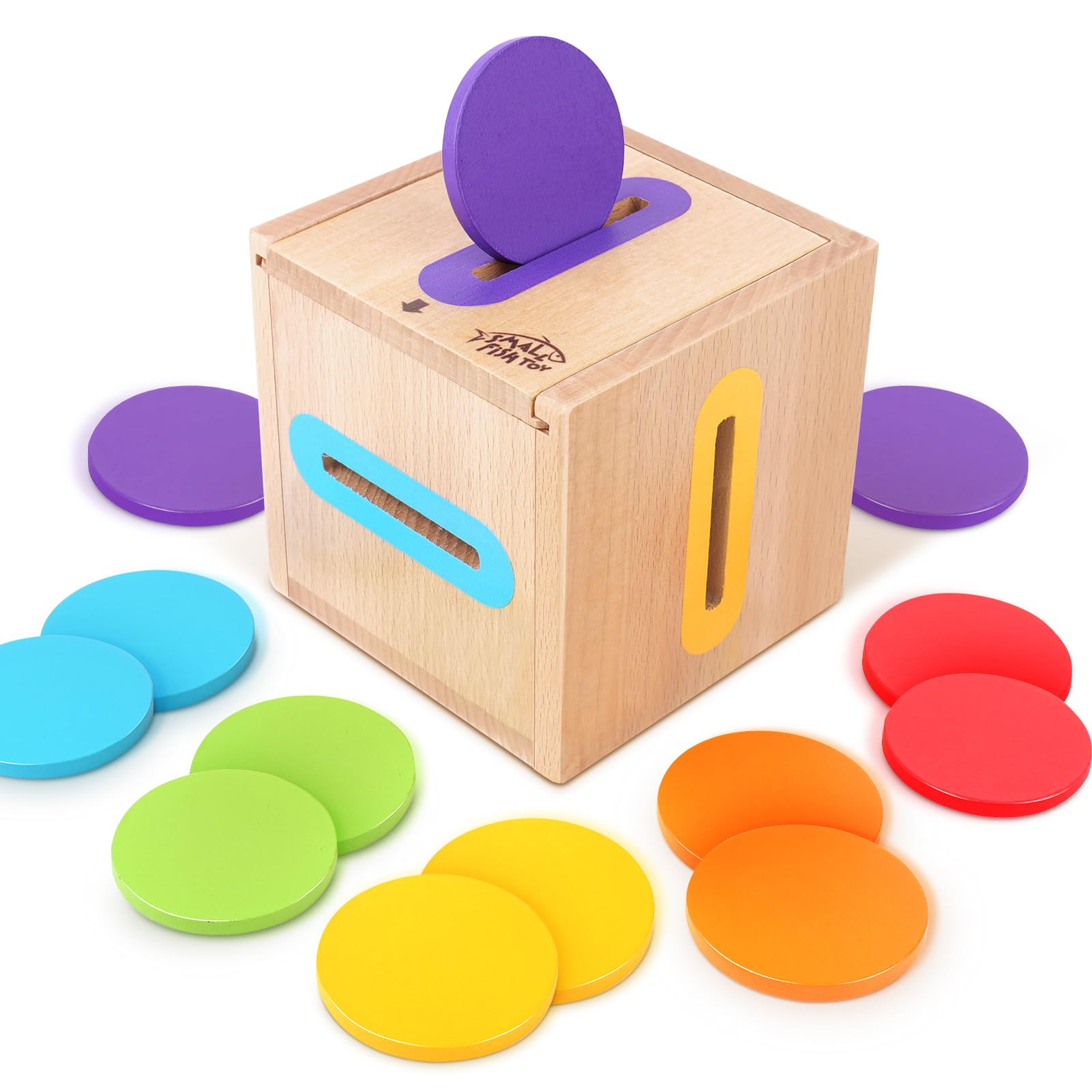 Montessori Toys for 1 2 3 Year Old: Fine Motor Skills Toys Wooden Color Sorting Sensory Toy for 1... | Amazon (US)