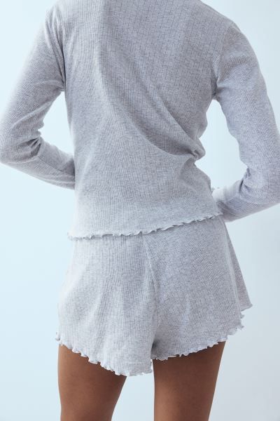 Ribbed Pajamas - Light gray melange - Ladies | H&M US | H&M (US + CA)