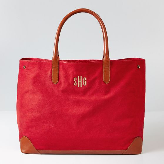 Canvas and Leather Travel Tote | Mark and Graham