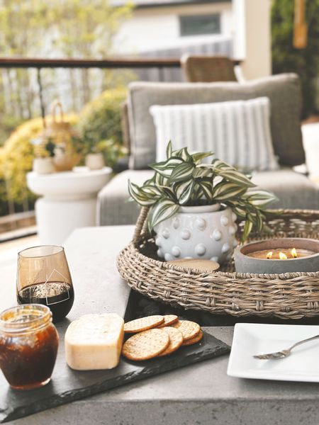 Outdoor Patio sitting area and fire pit table for summer entertaining // outdoor sofa, outdoor rug, patio, porch:
- Walmart look alike patio sofa set
#porcheandco #outdoorliving 

#LTKhome #LTKSeasonal #LTKstyletip