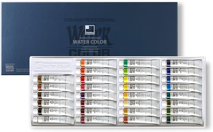 SHINHAN Professional Watercolor Paint 7.5ml Tubes 30 Color Set | Amazon (US)