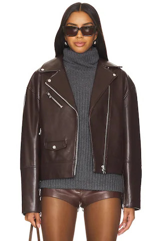 LAMARQUE Andrade Jacket in Mahogany from Revolve.com | Revolve Clothing (Global)