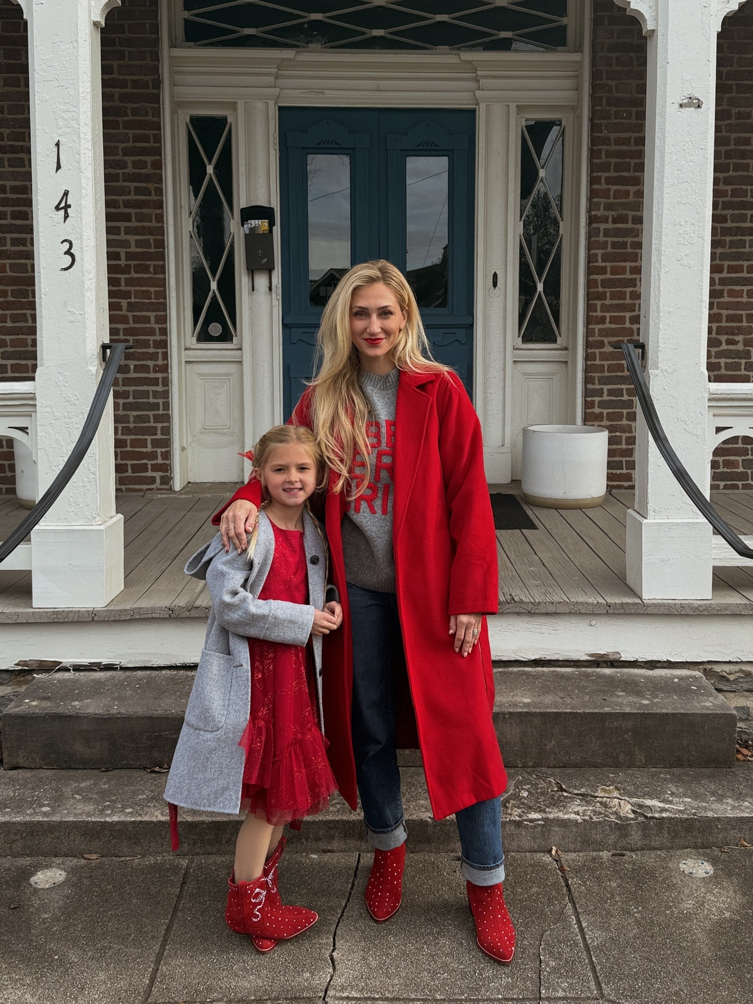 Holiday movie day at the local theatre. Love this red coat & matching boots!

#LTKootd #LTKHoliday #LTKmomlife