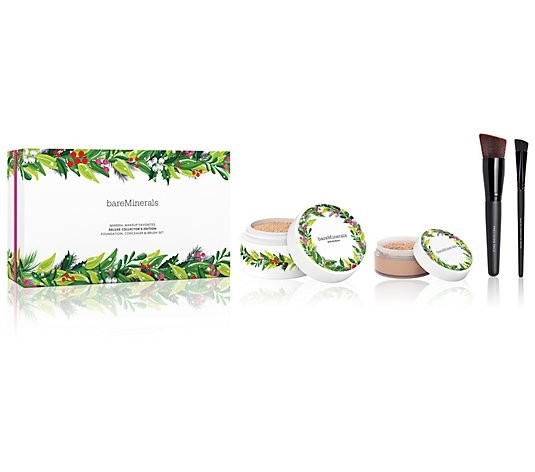 bareMinerals Deluxe Original Foundation and Deluxe Bisque with Brushes | QVC