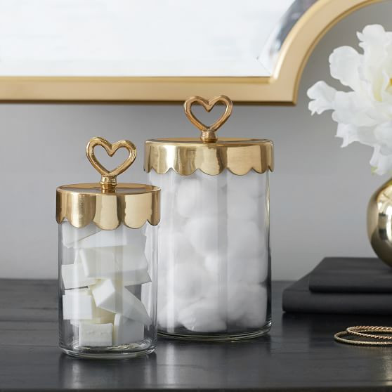 The Emily & Meritt Beauty Jars, Set of 2 | Pottery Barn Teen