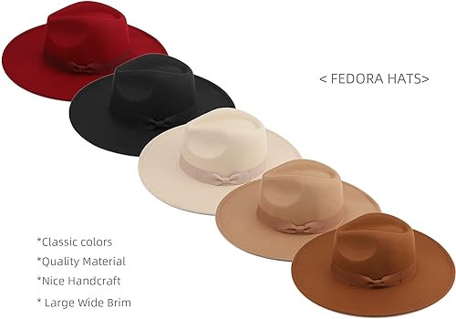 Big Wide Brim Women Fedora Hat | Amazon (US)