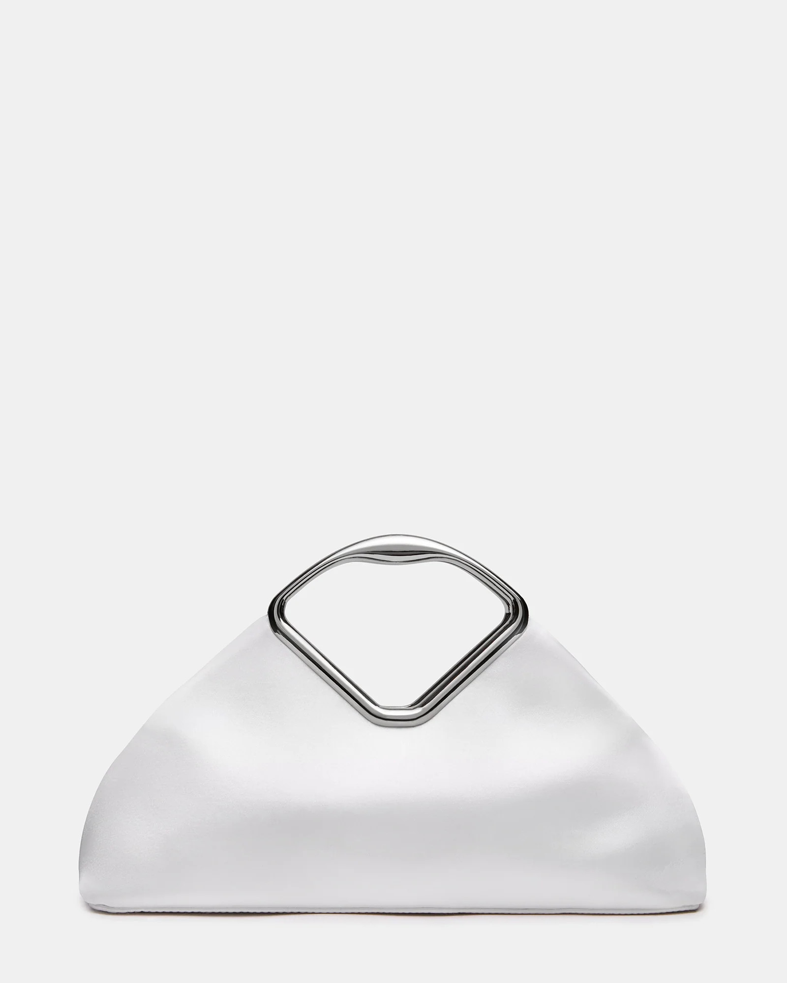 BARBARA Bag White Soft Satin Metal Bracelet Crossbody Clutch Handbag | Steve Madden (US)