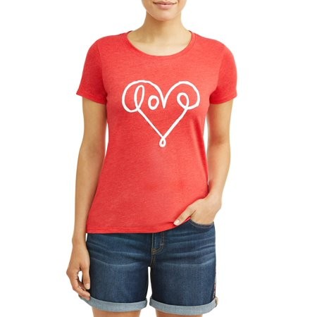 Love Graffiti Crew Neck Tee Women's | Walmart (US)