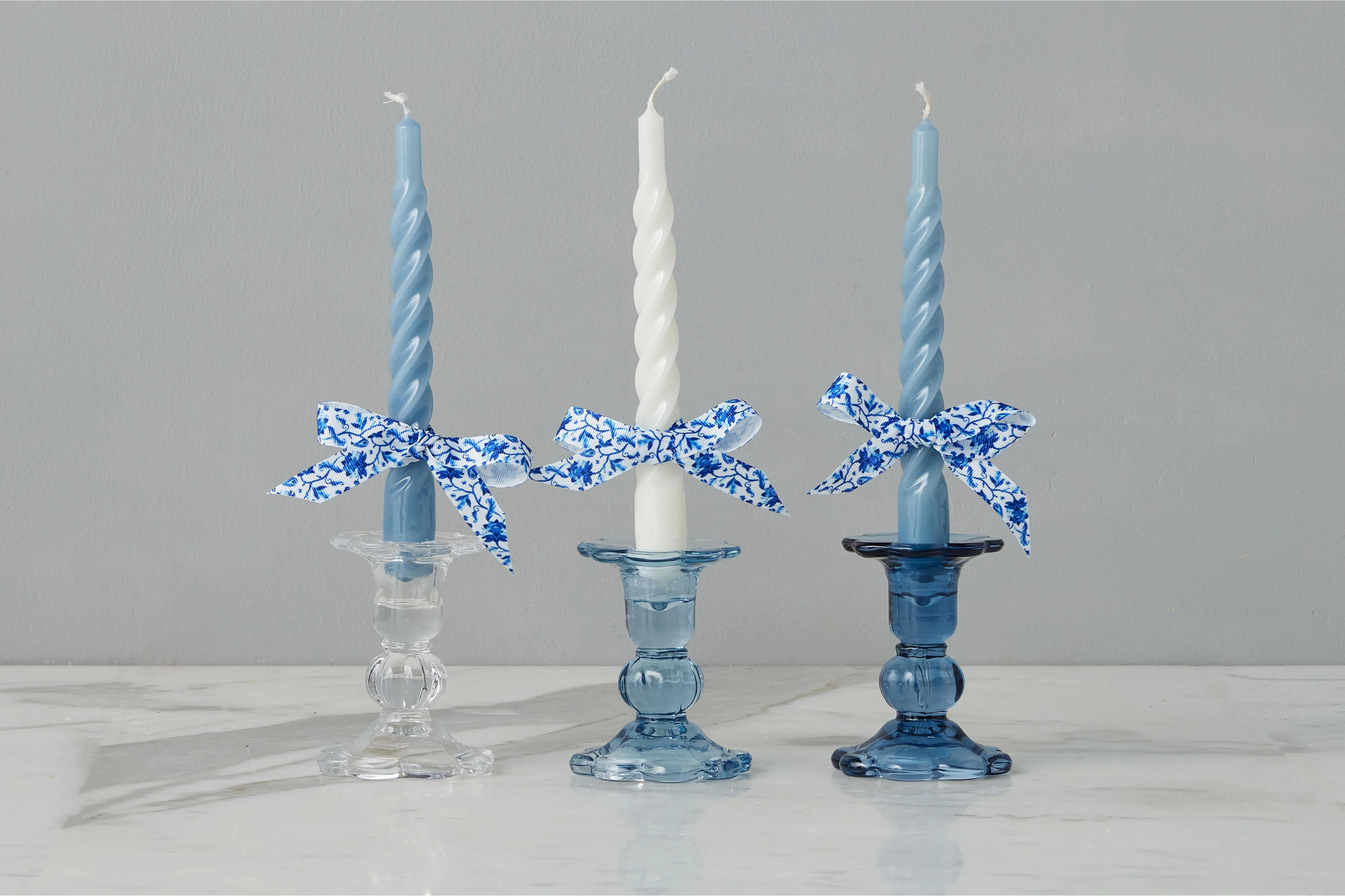 Glass Scalloped Candlesticks | Perigold