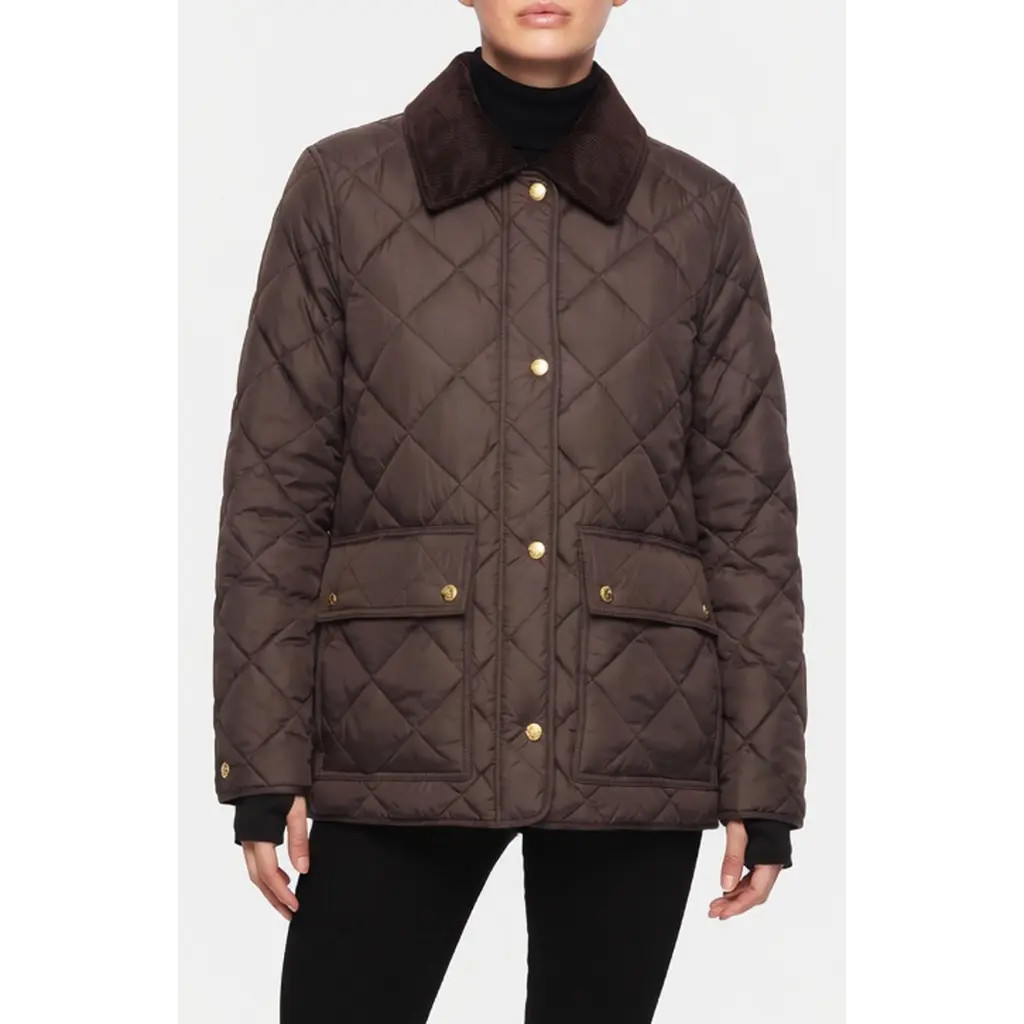 S13 Bridget Quilted Field Jacket in Mocha at Nordstrom Rack, Size Small | Nordstrom Rack