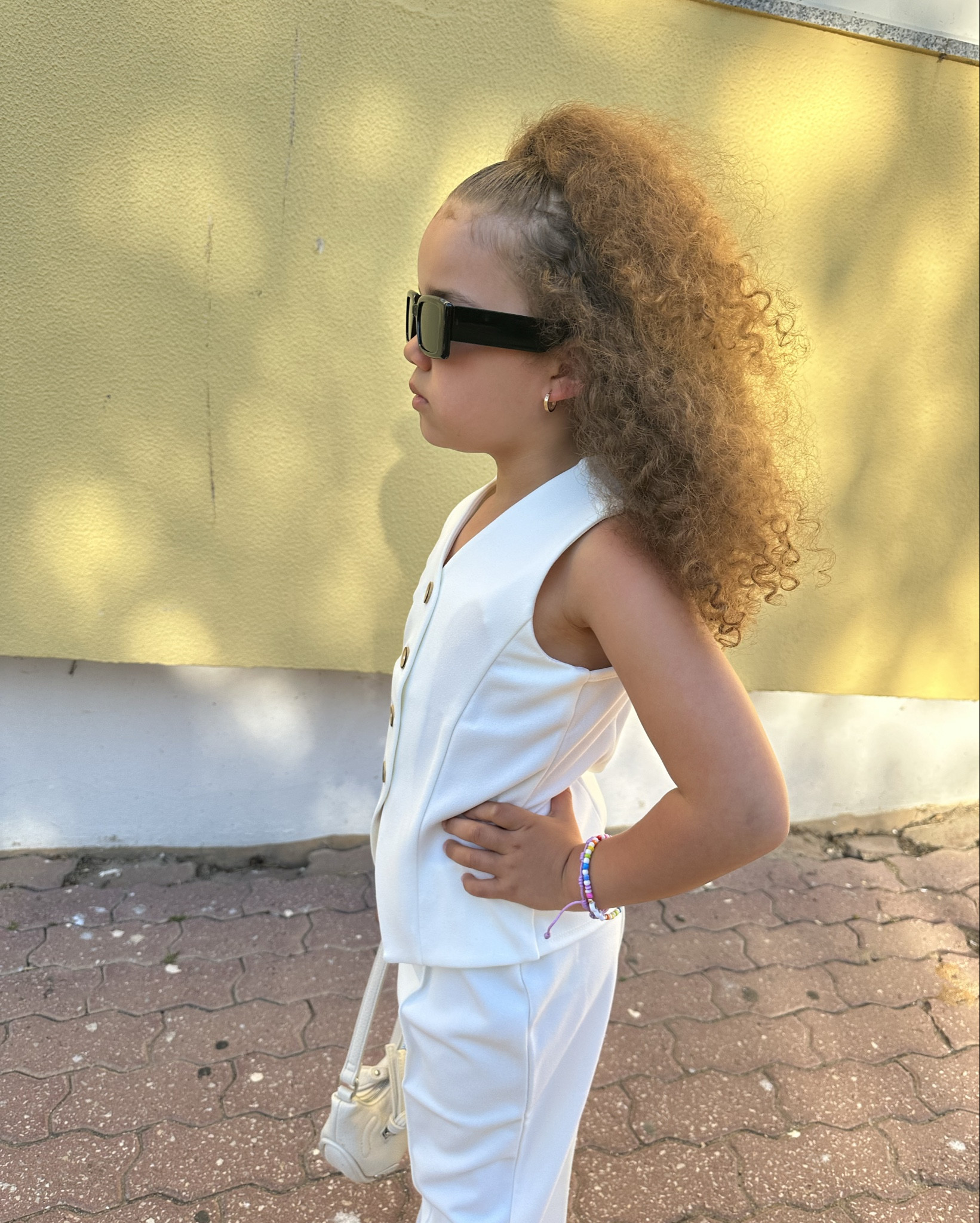 The viral holiday outfit of Aliyah in Portugal 🤍

• Aliyah is wearing size 5/6 years of the waist coat
• Her sandals are in size 10 
• Sunglasses (H&M) are sold out but we found a very similar version 🕶️

#LTKkids #LTKfamily #LTKuk