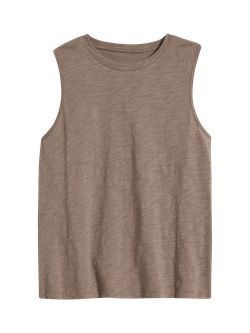 EveryWear Slub-Knit Sleeveless T-Shirt for Women | Old Navy (US)