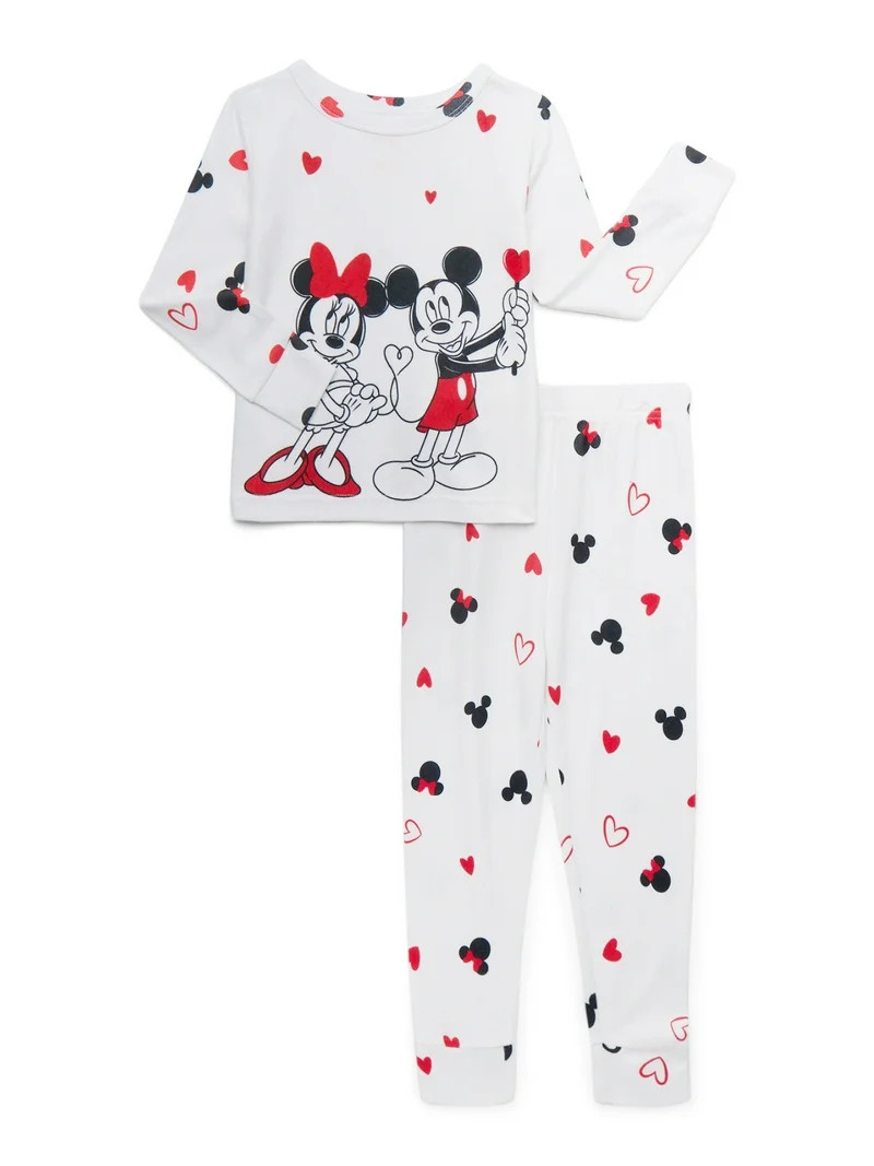 Character Toddler Unisex Valentine's Day Pajama Set, 2-Piece, Sizes 12M-5T | Walmart (US)