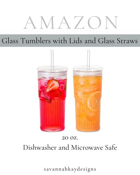 Perfect for summer glass tumblers with lid and straw #glass #kitchen #tumbler #straw #amazon

#LTKstyletip #LTKhome #LTKunder50