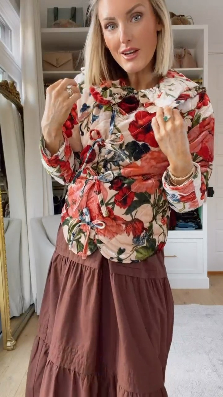 This quilted jacket has such a beautiful pattern 😍 you could truly wear this for any season! Wearing XS in the jacket & S in the jacket. 

Loverly Grey, Anthropologie, quilted jacket, floral jacket, brown dress, maxi dress 

#LTKSeasonal #LTKHoliday #LTKBump