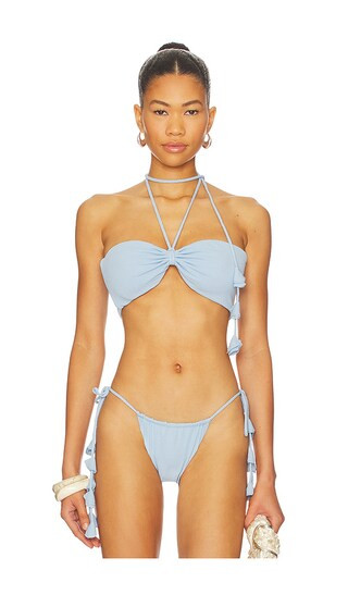 Eleanor Halter Bikini Top in Skylar | Revolve Clothing (Global)