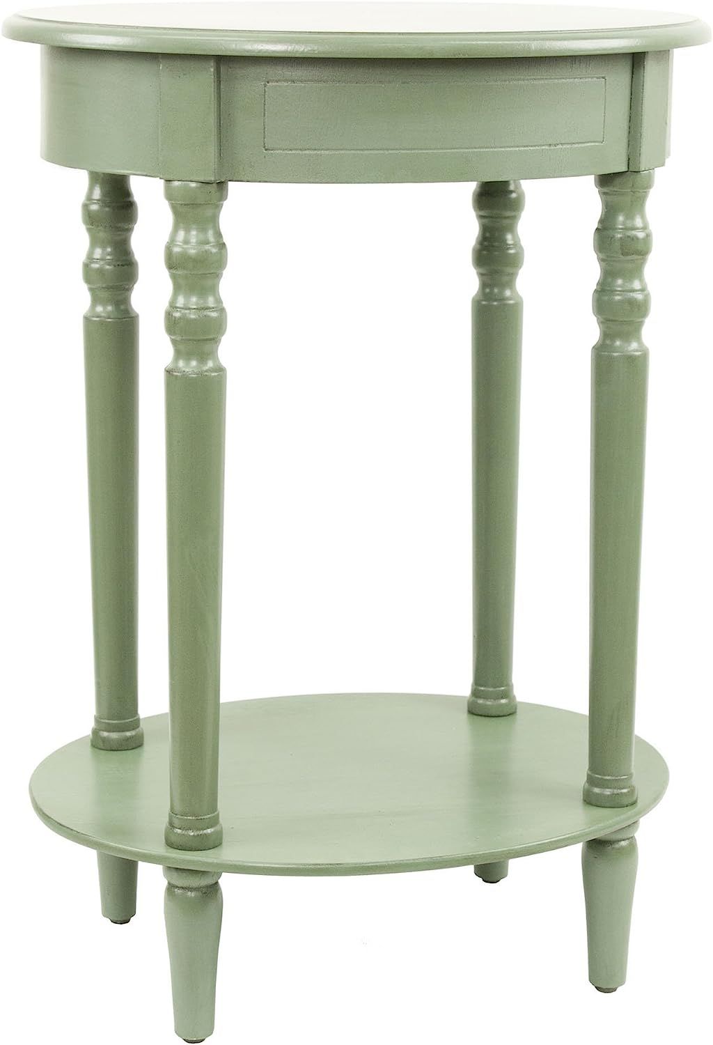 Décor Therapy Antique Green Simplify Oval Accent Table Oak | Amazon (US)