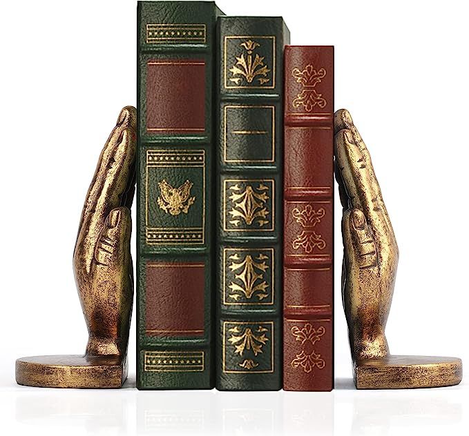 Book Ends to Hold Books Heavy Duty - Book Ends for Shelves, MXARLTR Decorative Bookends for Heavy... | Amazon (US)