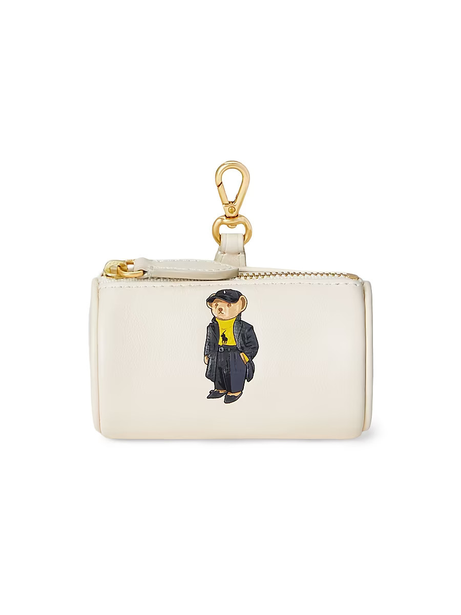 Women's Holiday Bear Leather Card Case - Ivory | Saks Fifth Avenue