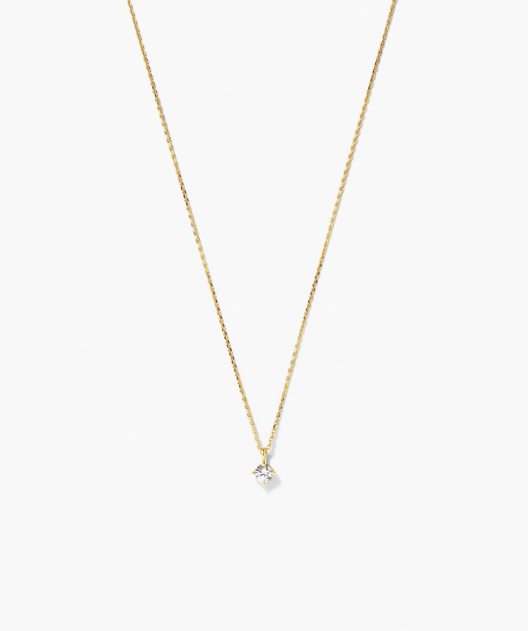 Round Lab Grown Sapphire Necklace | Mejuri Fine Crew