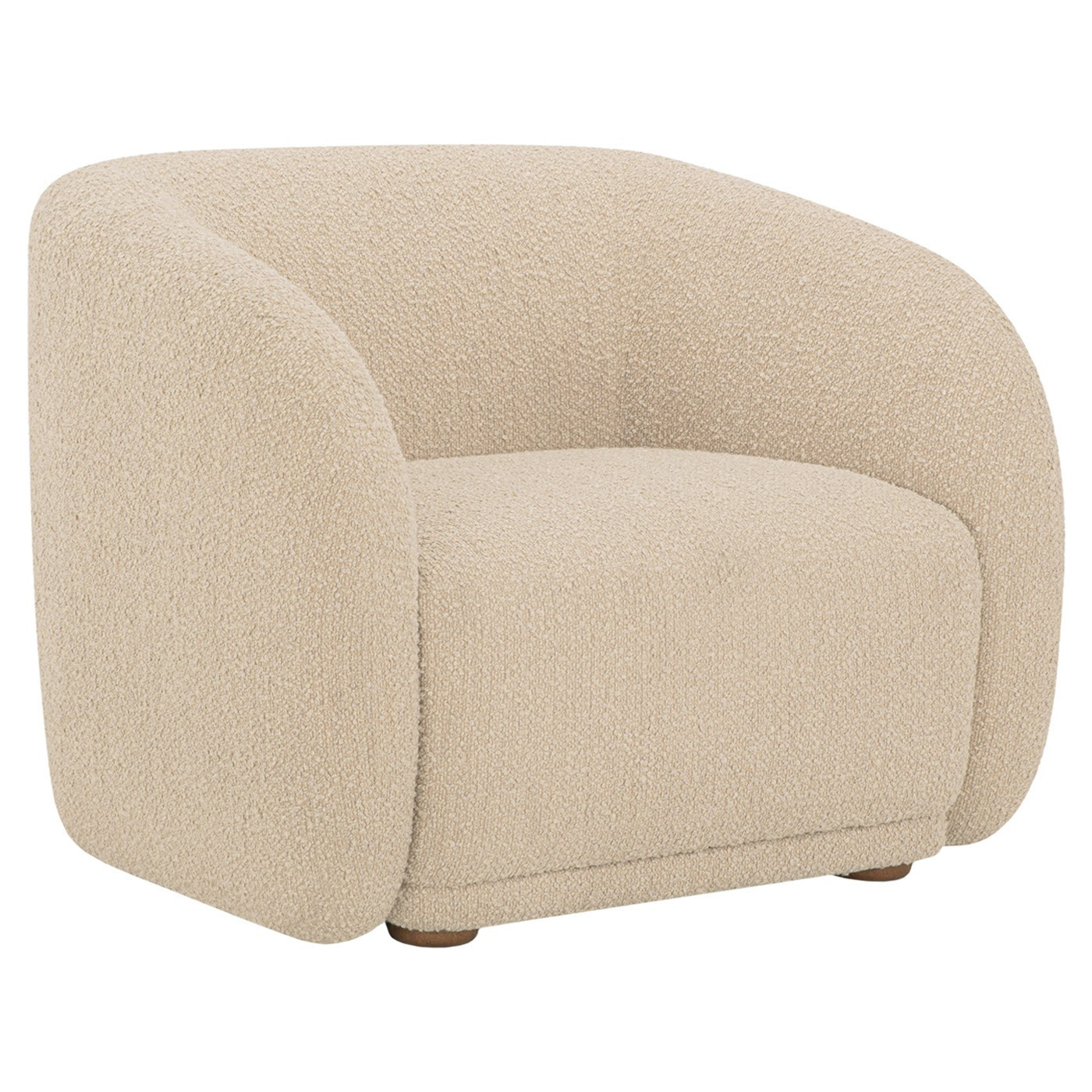 Selena Modern Classic Beige Boucle Accent Chair | Kathy Kuo Home