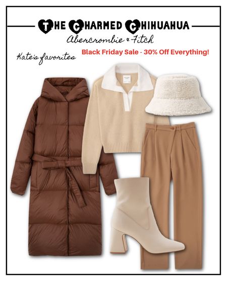 30% off site wide during the Black Friday sale at Abercrombie and Fitch!

Winter outfit, puffer coat, neutral, sweater, booties

#LTKstyletip #LTKCyberweek #LTKsalealert